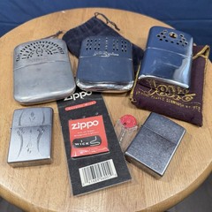 Vintage Lot of Metal Hand Warmers & Lighters, Zippo Peacock Jon-E Jc Higgins