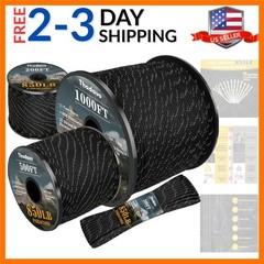 Reflective Paracord Rope 850Ib, 50/100/200/500/1000ft 4MM 11 Strand para Cord…