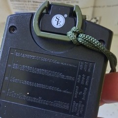 Lensatic Sighting Compass w/ Lanyard, Green/Black/Gray Digital Camo Plastic