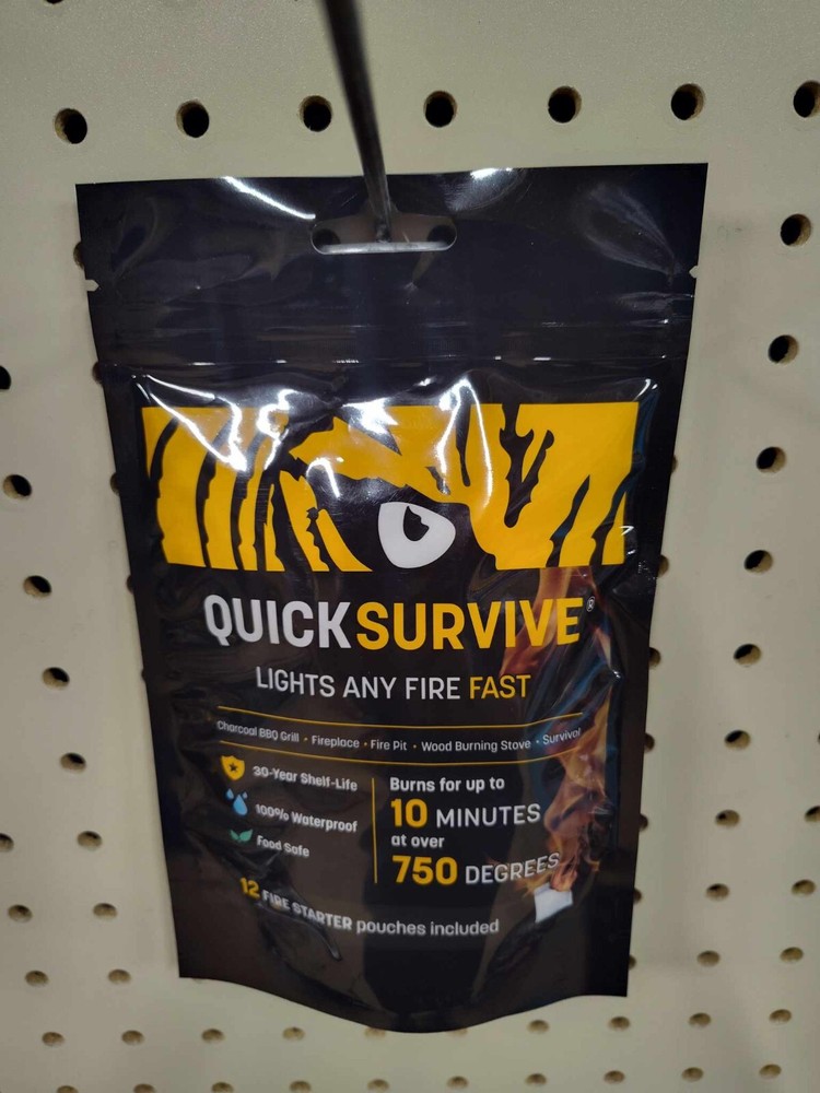 2 QuickSurvive Fire Starter 12 Packs 100% Waterproof