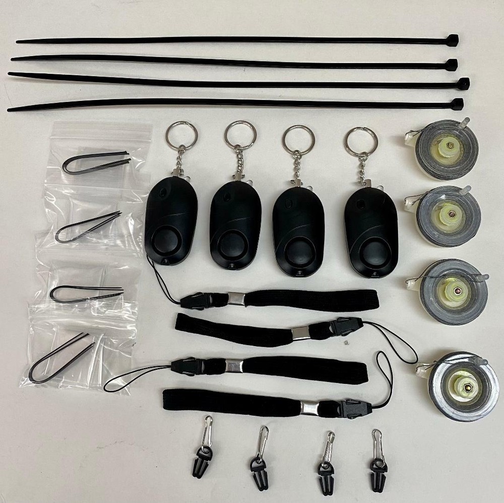 (4-Pack) Camp Guardian Trip wire alarm kit W/ 85ft of Trip wire on reel