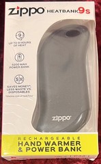 Zippo Heatbank 9s Rechargeable Hand Warmer & Power Bank New Black