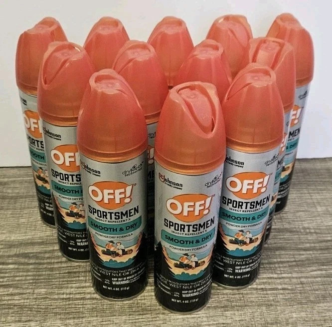 Lot of 12 OFF! Sportsmen Smooth & Dry 15% Deet Insect Mosquito Repellent 4oz Can