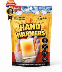Hand Warmers, Lasts 8hrs, Heats Fast, 2-3 Min Activation, One Size, White