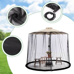 Umbrella Table Screen Cover Mosquito Netting with Zipper Outdoor Patio Netting