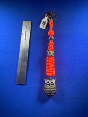 paracord keychain. bag, backpack, jacket zipper pull. Owl, Fox/Cat, Mickey beads