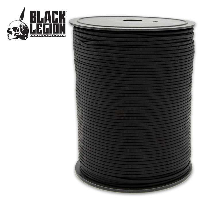 Black Legion 1000FT 550 Paracord Parachute Cord Rope Lanyard Army 7 Strand Core
