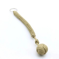 Outdoor Paracord Survival Keychain Steel Ball Self Defense Tool EmergencyLanyarD