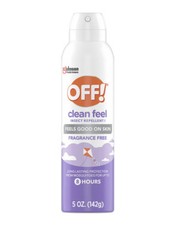 Lot of 4 Off! Clean Feel Insect Repellent 5 Oz Spray protection from mosquitoes