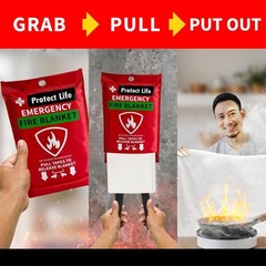 Protect Life Saving Fire Blanket (Pack of 1), 1)