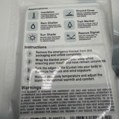 Emergency Thermal Blankets 6 Pack Survival Space Blanket Camping Hiking Kit