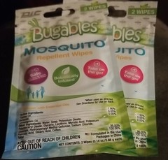 PIC Bugables Mosquito Repellent Wipes Deet Free,Essential Oils New mosquito 2 Pk