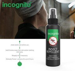 New Incognito 100% All Natural DEET FREE Insect Repellent 3 pack 3 x 3.5floz