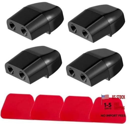 4 PCS Deer Whistles for Car, Deer Warning Whistle Wind Activated Safety Black