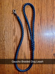 Paracord Gaucho Braided Dog Leash 550 Teal/Midnight Blue 3ft Approx Length