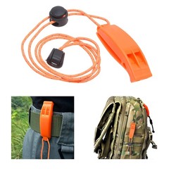 Eco-Fused 2X Survival Whistle and Signal Mirror – Outdoor Orange
