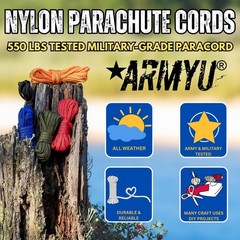 Army Universe Neon Turquoise Nylon Paracord 550 lbs 100 Feet,