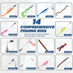 THKFISH 400PCS Fishing Lures Accessories Kit 10.3 x 5.1 x 4.8 inches, Blue