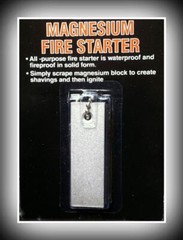 Fire & Steel – Flint Magnesium Rod + Storm Matches + Mag Fire + H20 + Tact Knife