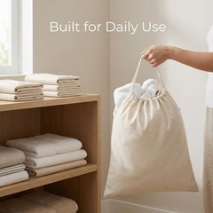 Urban Villa Extra Large Canvas Laundry Bag 28×36 Inches, 100% 1 Pack, Natural