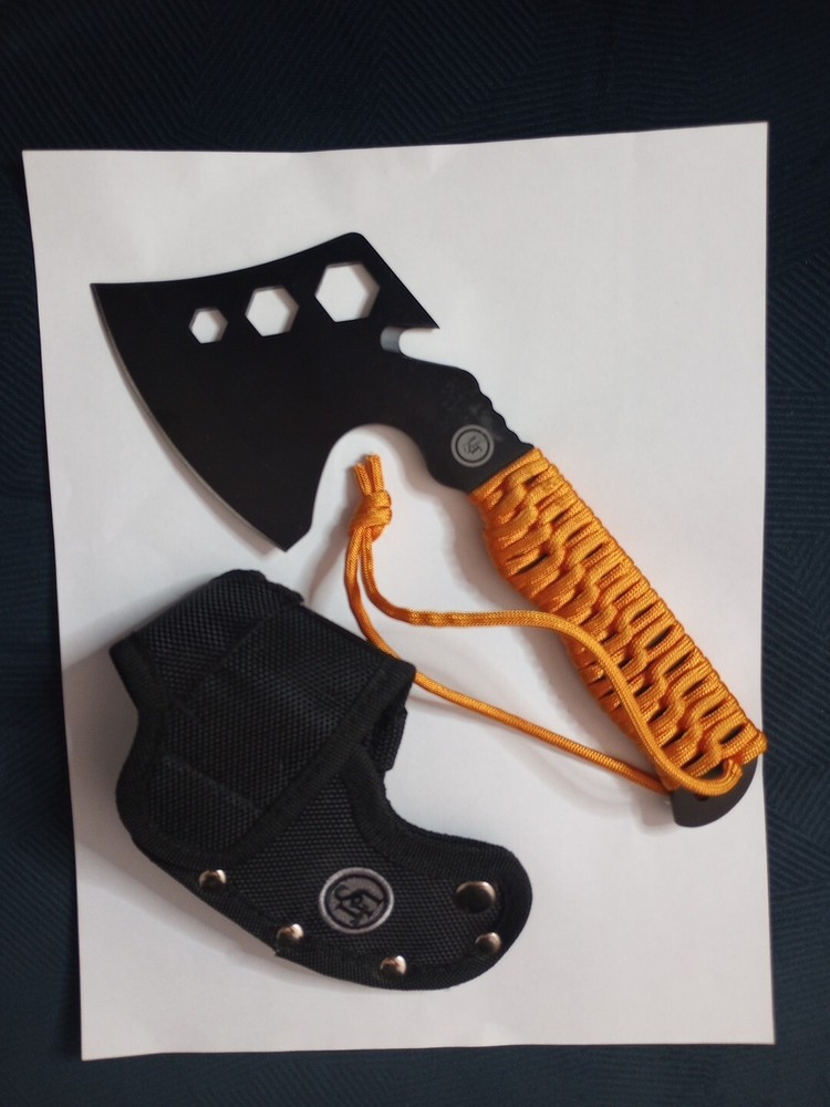 UST Survival Hatchet with Sheath + Gut Hook & Hex Wrench + Paracord 4″ Blade