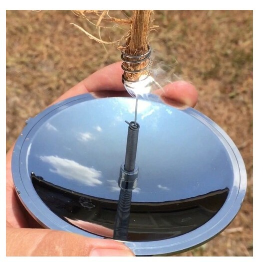 + ACCENDINO SOLARE KIT SOPRAVVIVENZA CAMPEGGIO ACCIARINO FUOCO PIETRA FOCAIA