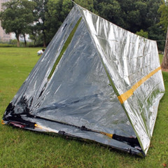 2 Person Emergency Life Tent Outdoor Survival Shelter Tube Tent Blanket Rope