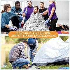 Emergency Blanket Bulk Mylar Survival Thermal Blankets Pack Silver Foil