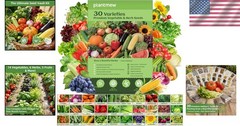 Seed Vault】 Heirloom Vegetable Seeds Planting Kit – 15,000+ Non-GMO Seeds for…