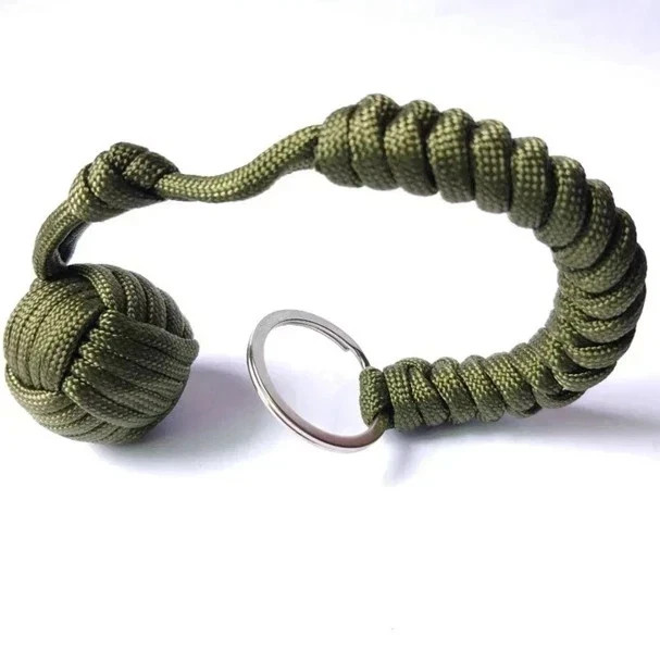 Paracord Monkey Fist Style Keychain Outdoor Hiking Accessory