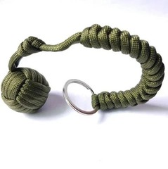 Paracord Monkey Fist Style Keychain Outdoor Hiking Accessory