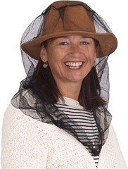 2x Anti-Mosquito Bug Bee Insect Head Net Hat Cap Sun Protection Fishing Hiking