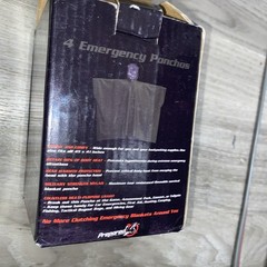 PREPARED4X Emergency Blanket Poncho – Keeps You and Your Gear Dry – GREEN – NEW