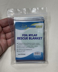 PrimaCare Mylar Emergency Blanket Silver Reflective Waterproof 52×84 1pk