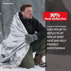 Ultra-Compact Emergency Thermal Blankets – 4 Individually Packed for Convenience