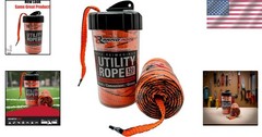 Compact 120ft Orange Paracord with Non-Tangle Canister – Perfect for Outdoor Use