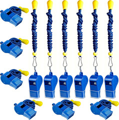 12 Packs Sports Whistles with Lanyard, for Coaches, Referees and Officials