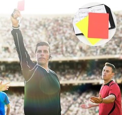 Soccer Referee Kit Whistle with Lanyard & Red Yellow Cards for Coaches