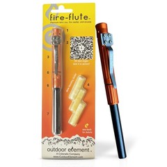 Compact Aluminum Signal Whistle with Ferro Rod & Waterproof Tinder Compartment –