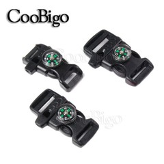 10x Release Buckle Whistle Compass Outdoor Paracord Bracelet Pick Size14 17 20mm