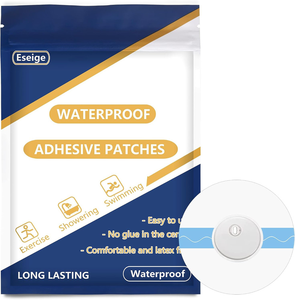 – Libre 3 Sensor Covers-60 Pack Waterproof Adhesive Patches -Transparent CGM Tap