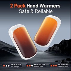 Hand Warmers 2 Pack USB 2 in 1 Hand Warmers Reusable, Quick Charge Portable OC7
