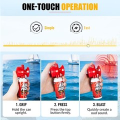 Loud 130dB Air Horns – Portable Safety Signal for Boating, Camping, Events – 2 P