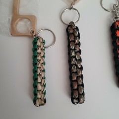 Paracord 550 FOB Survival Keychain Lot of 7 Various Colors Sizes Handmade in USA