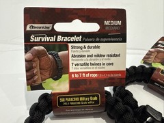 Secureline 550 lb. Survival Bracelet Military Grade Paracord Size Medium Lot 2