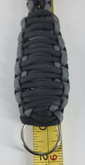 Paracord Survival Lanyard ~ Black/Gray ~ 21.0″ ~ 550 Paracord ~ Keys/ID/Lanyard
