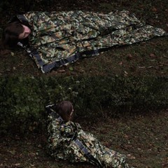 Double Sleeping Bag Survival Emergency Hiking Climbing Travel Camouflage Sleep