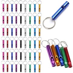 Tergy 50-200 Pieces Emergency Whistle with Keychain Aluminum Survival 50PCS