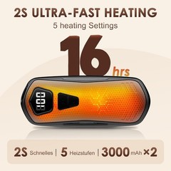 Hand Warmer Electric Set of 2 Pocket Warmer Reusable with 6000Mah 5 Heating