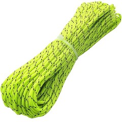 ThreeBulls 1.8mm Fluorescent Reflective Guyline Tent Rope Camping 20m, Green